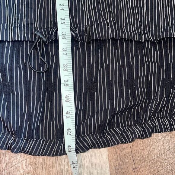 Snider Womens Striped Cardiff Full Zip Stretch Coat Dress Black White Small NWOT - Picture 13 of 13